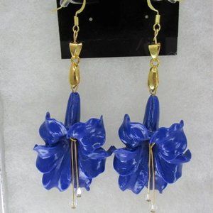 Gold Plated Tropical Bloom Earrings